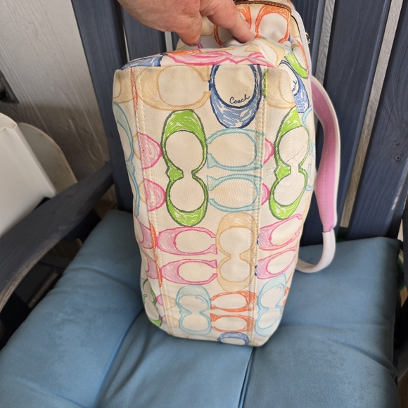 Coach Vintage 2006 Rare Scribble Multi-colored Multibaby Tote/Crossbo. Bag 10676 - Picture 15 of 16
